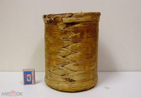 Туес старинный береста Царская Россия 19 век старинное плетение СОХРАННОСТЬ!!! берестяной туесок 003 — продан за 2 000 ₽