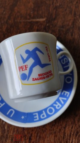 Футбол фк кофейная пара чашка блюдце фарфор евро 1976 Югославия чемпионат Европы по футболу СССР RRR — продан за 25 000 ₽