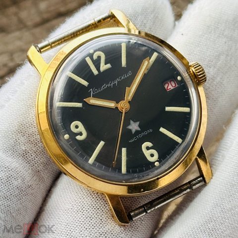 Советские часы Командирские Восток 2234 позолота AU20, СССР, 1970е — продан за 18 500 ₽