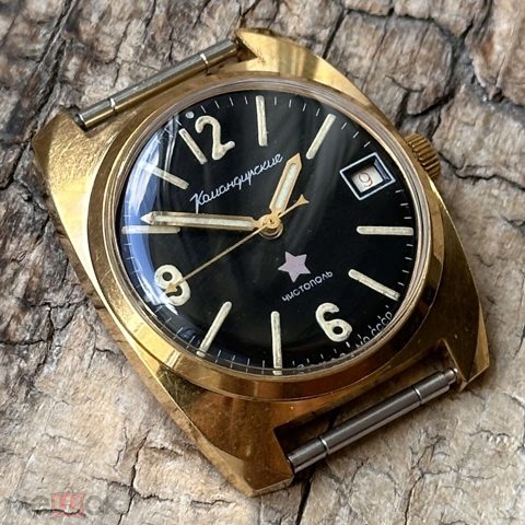 Советские часы Командирские Восток 2234, позолота, СССР, 1970е — продан за 22 010 ₽