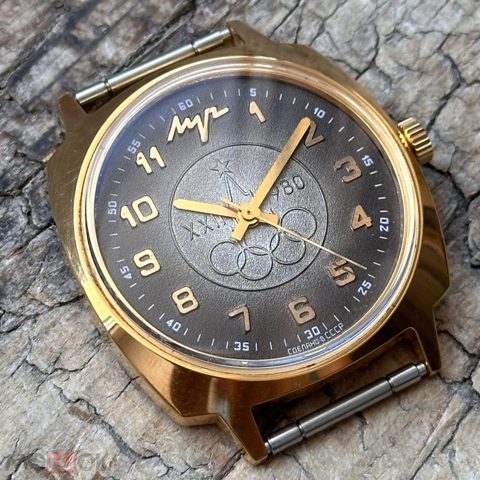 Новые советские часы Луч 2209 Олимпиада 80 позолота, СССР, 1970е — продан за 27 189 ₽