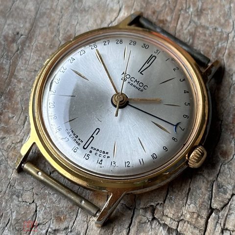 Редкие часы Космос Полёт автоподзавод, позолота AU20, СССР, 1960е — продан за 58 700 ₽