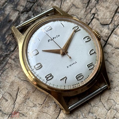 Часы советские Ракета Балтика позолота AU20, СССР, 1960е — продан за 16 007 ₽