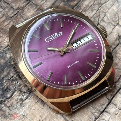 Часы советские Слава 2428 позолота, СССР, 1980е — продан за 11 063 ₽