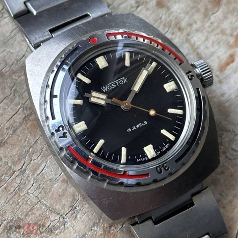 Советские часы Восток Амфибия бочка 2209 редкая крышка, СССР, 1980е — продан за 28 837 ₽