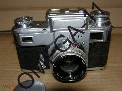Фотоаппарат - *КИЕВ-IIIA* (с одной - надписью) с объективом - *ЮПИТЕР-8 2/50мм*. 1954г. СССР. — продан за 11 500 ₽