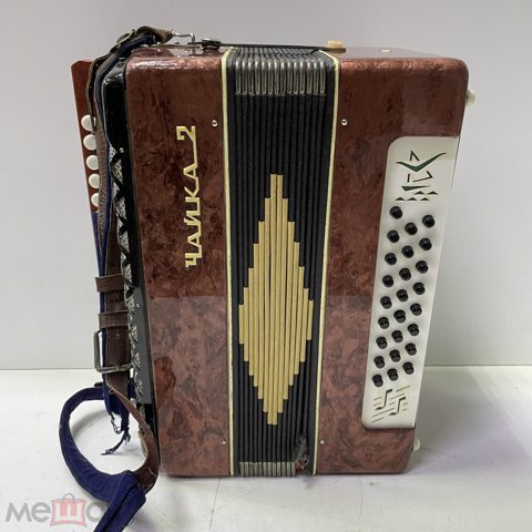 СТАРИННАЯ МУЗЫКАЛЬНАЯ ГАРМОНЬ ЧАЙКА 2 КЛАВИШНЫЙ МУЗЫКАЛЬНЫЙ ИНСТРУМЕНТ ВРЕМЕН СССР БАЯН АККОРДЕОН — продан за 12 000 ₽