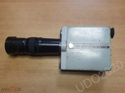 Кинокамера "КИЕВ 16 Э" 1960-е гг. техника прибор СССР + объектив CANON японский — продан за 10 000 ₽