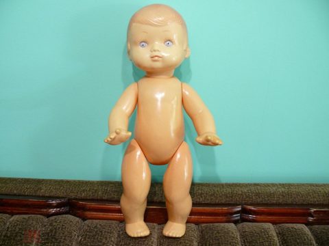 Кукла целлулоидная Пупс, СССР Котовский завод 1959 г. Длина 46 см.. Состояние Люкс--Без эксплуатации — продан за 15 000 ₽
