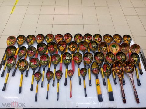 БОЛЬШОЙ ЛОТ НАБОР ИЗ 51 РОСПИСНЫХ ДЕРЕВЯННЫХ ЛОЖЕК ,, ХОХЛОМА " СССР. К — продан за 4 500 ₽