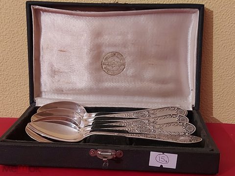 НАБОР №15   ЛОЖКИ  ЧАЙНЫЕ  МЮФ  ВЕС  183  ГРАММ СЕРЕБРО 875  ПРОБА — продан за 85 000 ₽