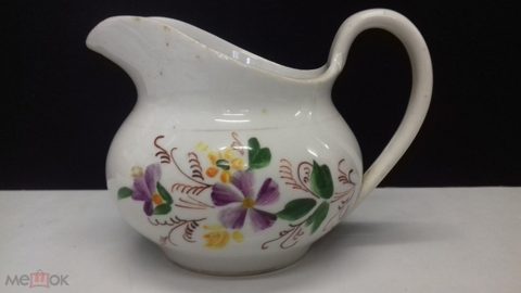 МОЛОЧНИК. 1925 год ДУЛЕВО. ФАРФОР, РОСПИСЬ.СССР — продан за 3 300 ₽