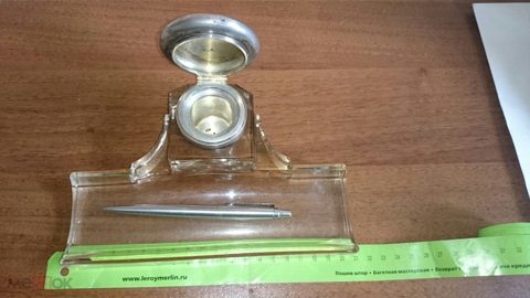 хрусталь цвет шампанское серебро  КАРЛ ФАБЕРЖЕ чернильный прибор супер — продан за 175 000 ₽