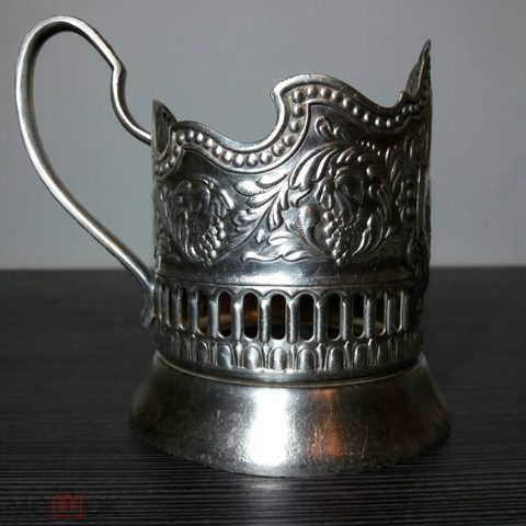 Подстаканник Миру-Мир СССР Кольчугино  мельхиор — продан за 4 500 ₽