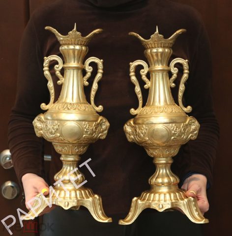 Подсвечник старинный антикварный баран козел бронза латунь 1 — продан за 96 000 ₽