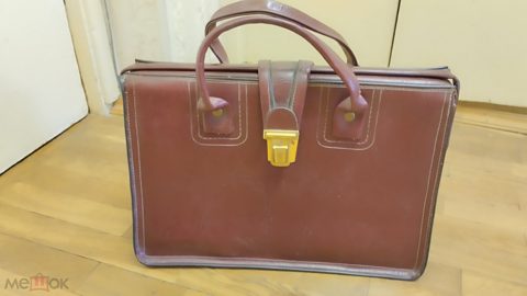 Портфель СССР саквояж кейс дипломат сумка чемодан кожа винтаж 1970 е папка портмоне рюкзак ретро — продан за 10 000 ₽