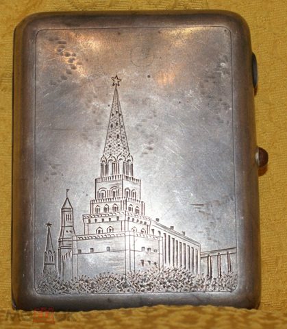 Портсигар СССР серебро 875 пр. наградной от Генерала армии  ТРУФАНОВА 1954 год КРЕМЛЬ — продан за 110 000 ₽