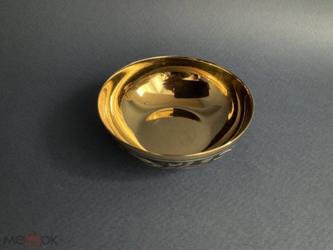 Солонка, розетка для меда, варенья серебряная «Северная чернь». Серебро 875 пробы. — продан за 16 999 ₽