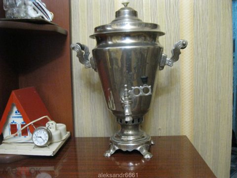 Самовар Тула СССР - 40 - 50 гг 5 литров Переделка Электро.самовар Дровяной — продан за 8 000 ₽