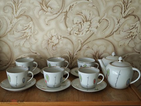 Фарфоровый чайный сервиз СССР. Верба. Барановка — продан за 12 900 ₽