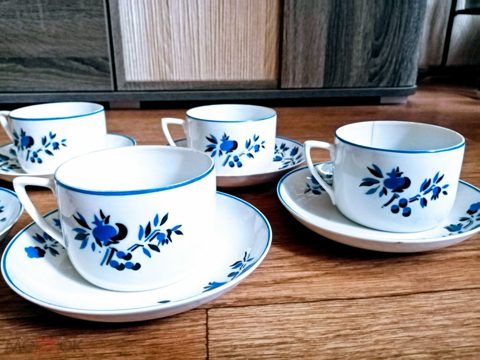 Фарфоровый, Чайный сервиз , РСФСР Вербилки ,клеймо 1936-40 год. — продан за 36 000 ₽