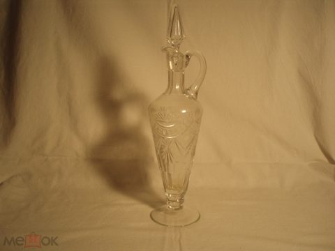 ГРАФИН, ШТОФ ВОСТОЧНЫЙ МОТИВ, КАВКАЗ. БЕСЦВЕТНОЕ стекло, хрусталь. ЛЗХС, времён СССР, РЕДКИЙ!!! — продан за 4 900 ₽