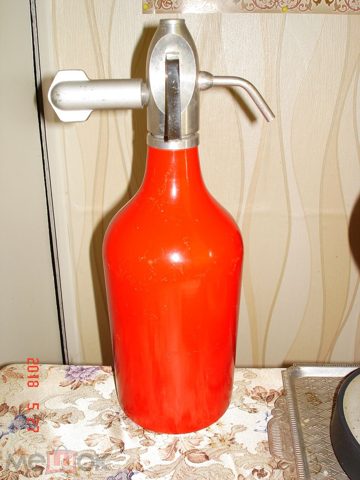 Сифон для газирования воды.  Металл. Тяжёлый. Паспорт.  Рабочий. СССР. — продан за 5 000 ₽