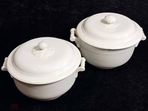 Супницы цена за 2шт 1930е старинные фарфор винтаж СССР 0104 — продан за 16 000 ₽