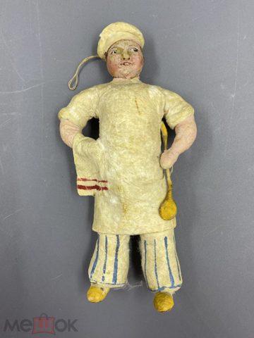 Ватная елочная игрушка Поваренок Повар Артель Елочная игрушка 1930-1940-е — продан за 40 500 ₽